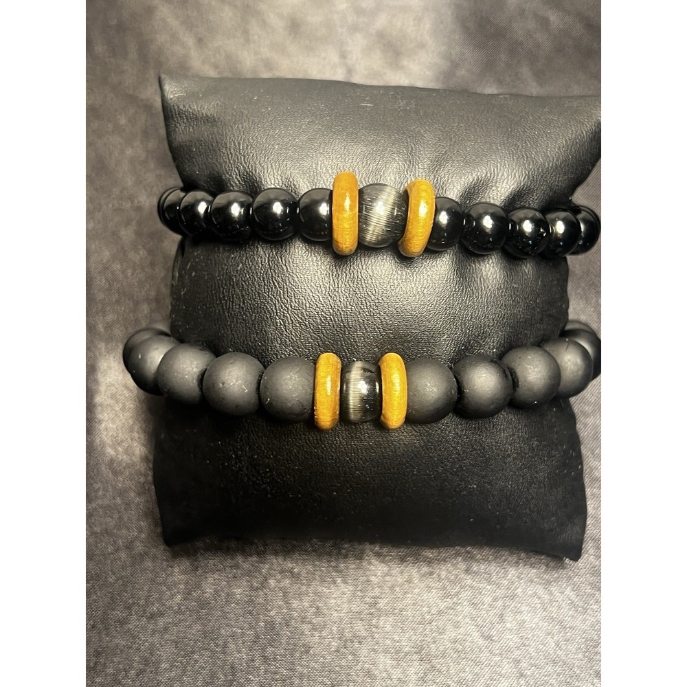 His & Hers Matching Beaded Bracelet Set – Handmade by Me – Includes Gift Box - Picture 3 of 6